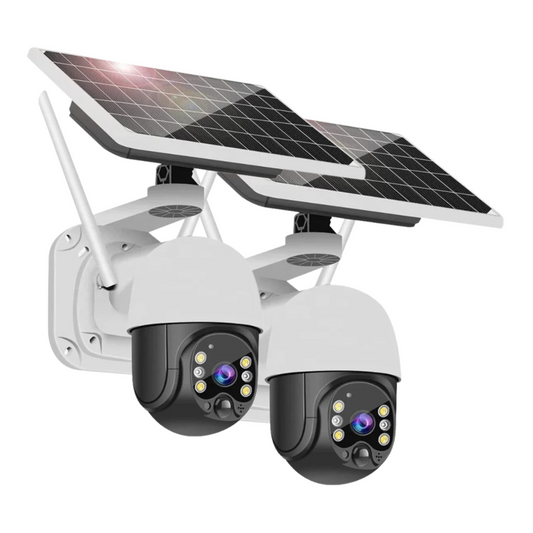 Set 2x Camera Solara 4G Cartela SIM, Full HD1080p, 3 MP, Zoom 10X, Panou Solar 9W, IP 66, Vizualizare 350°