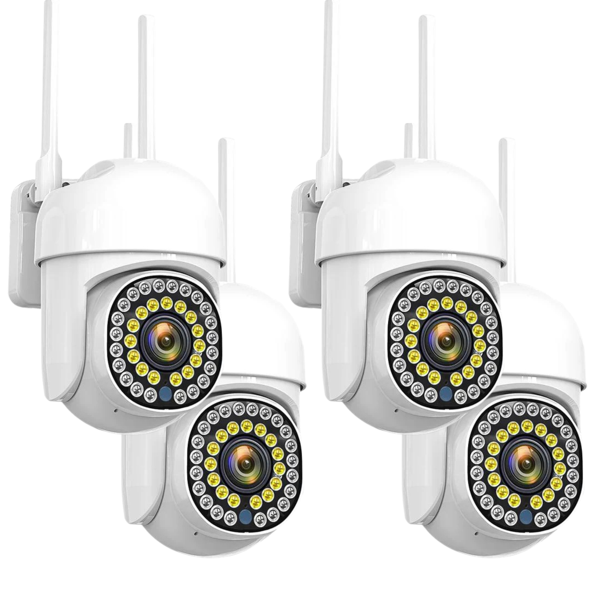 Set 4x Camera de Supraveghere Smart WiFi Rotativa, Rezolutie 1080P, Performanta Avansata, Viziune Nocturna 30M, Control Complet