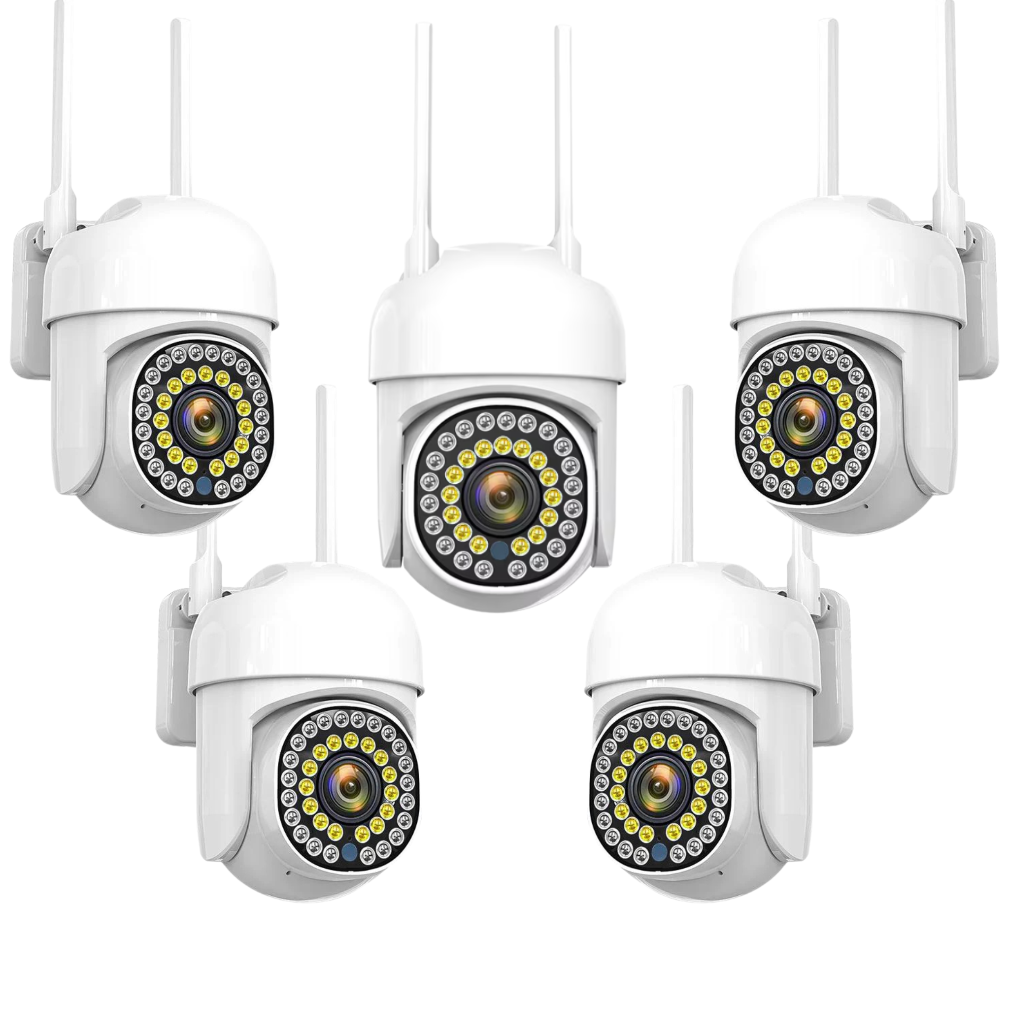 Set 5x Camera de Supraveghere Smart WiFi Rotativa, Rezolutie 1080P, Performanta Avansata, Viziune Nocturna 30M, Control Complet