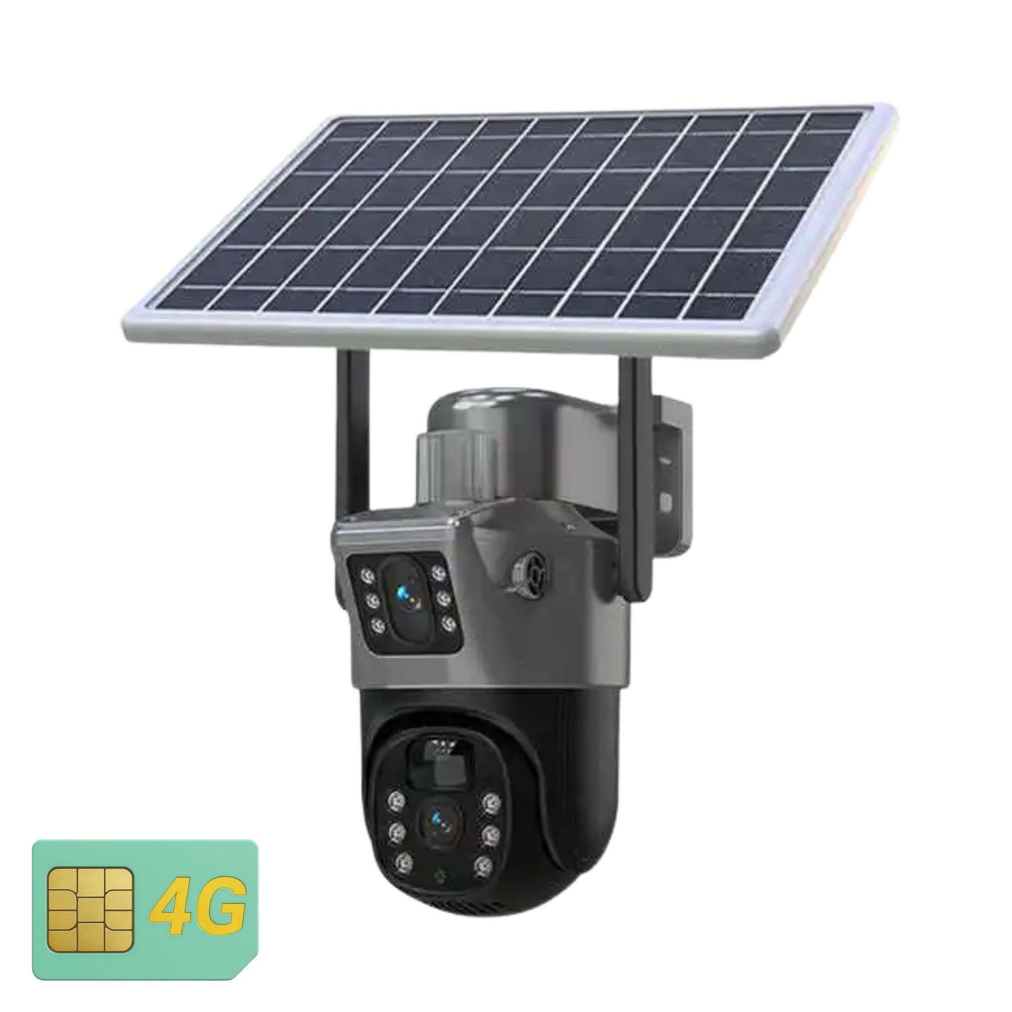 Camera de Supraveghere Duala 4G, Rezoluie 6MP, Slot Cartela SIM, Panou Solar 7,5W, Detectie Umana, Viziune Nocturna, Rezistenta IP66, Control Total