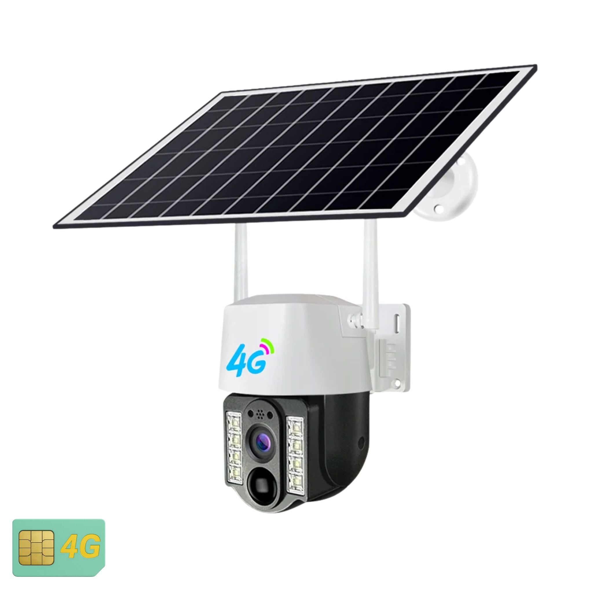 Camera Solara 4G cu SIM, Full HD 1080p, 3MP, Panou Solar 9W, IP66, Zoom 10X, V380 Pro