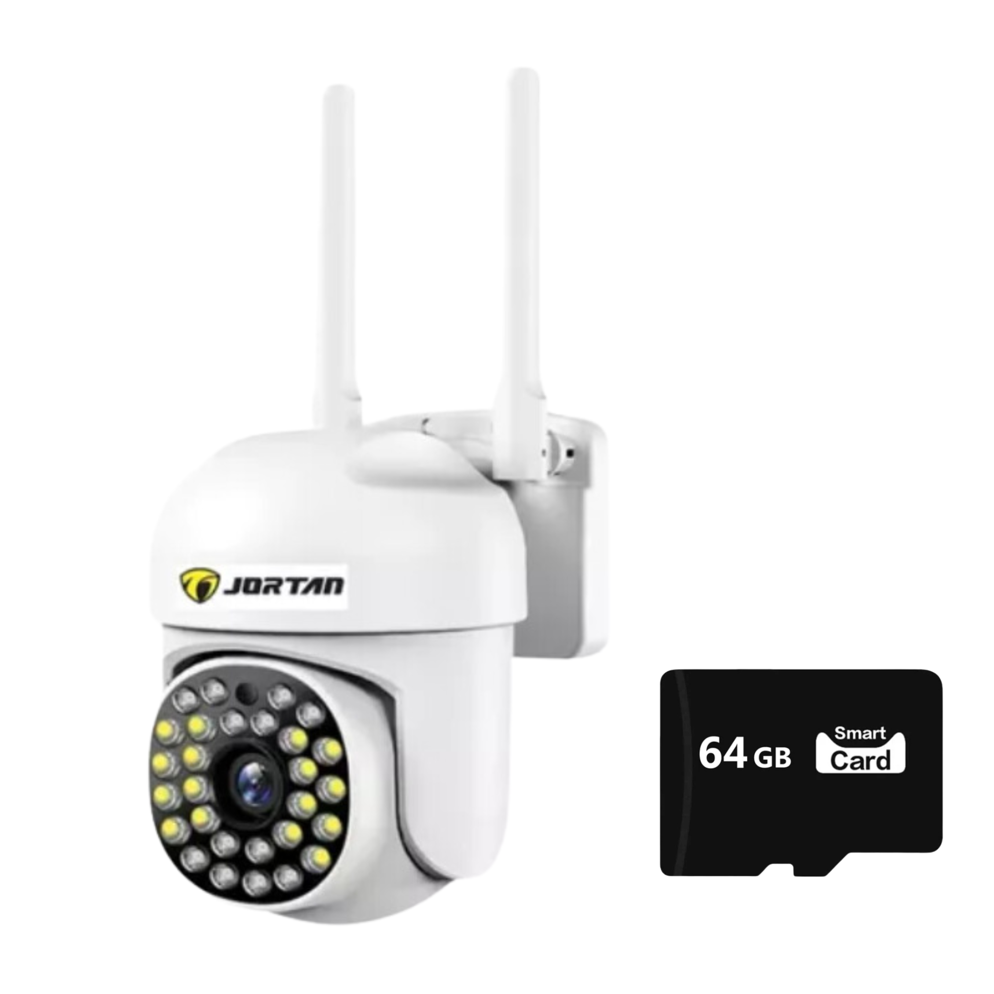 Camera de Supraveghere WiFi Rotativa Jortan JT-8161QJ, 1080P, Performanta Avansata, Viziune Nocturna 30M, Control Complet Plus Card 64GB