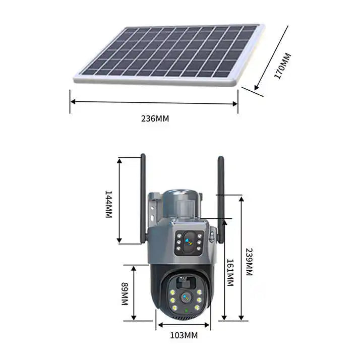 Set 3x Camera de Supraveghere Duala 4G, Rezoluie 6MP, Slot Cartela SIM, Panou Solar 7,5W, Detectie Umana, Viziune Nocturna, Rezistenta IP66, Control Total Plus 3x Card Memorie 32GB