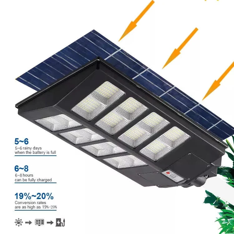Lampa Solara Dubla - Putere 1000W, LED, Telecomanda + Picior Metalic