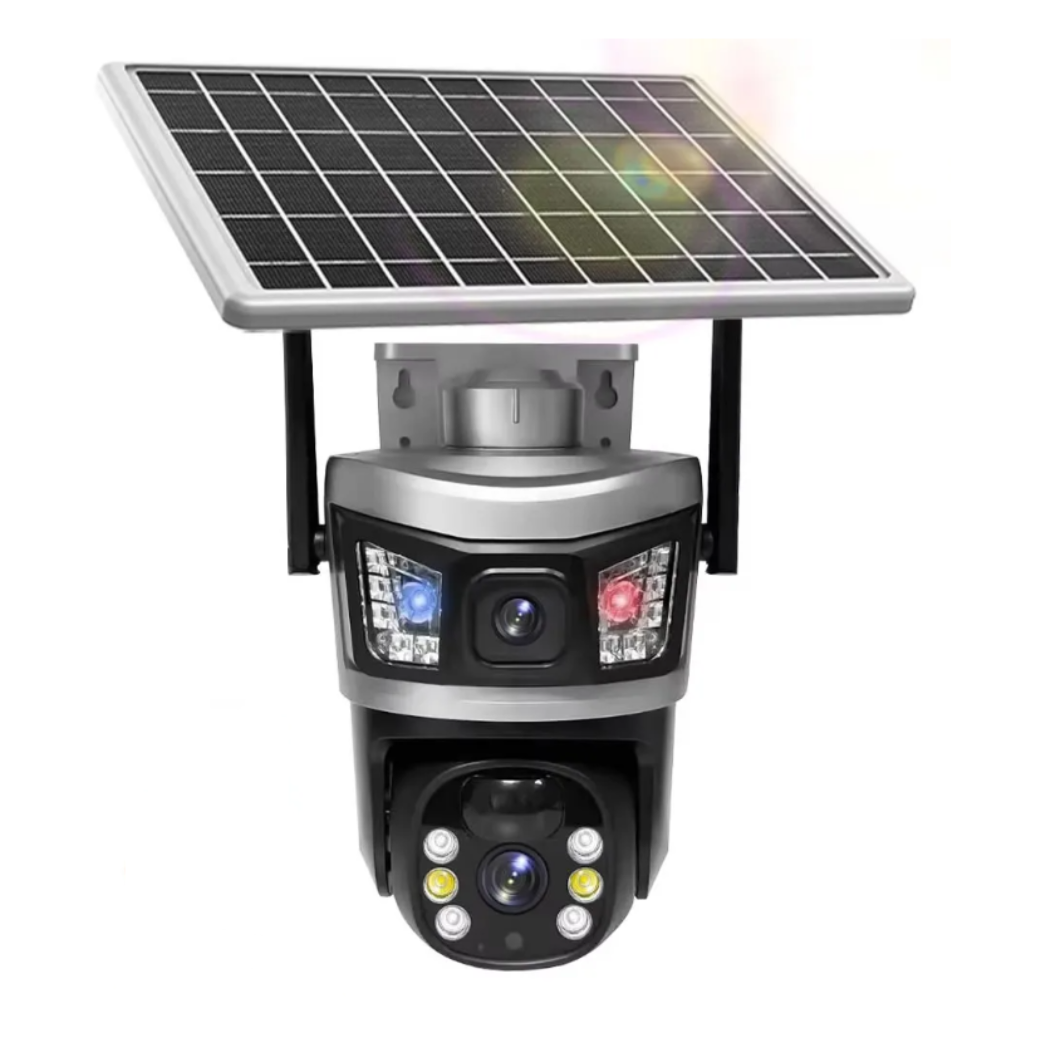 Camera de Supraveghere Duala 6MP, cu Conectivitate Cartela SIM 4G, Panou Solar, Functii Avansate de Securitate, Viziune Nocurna