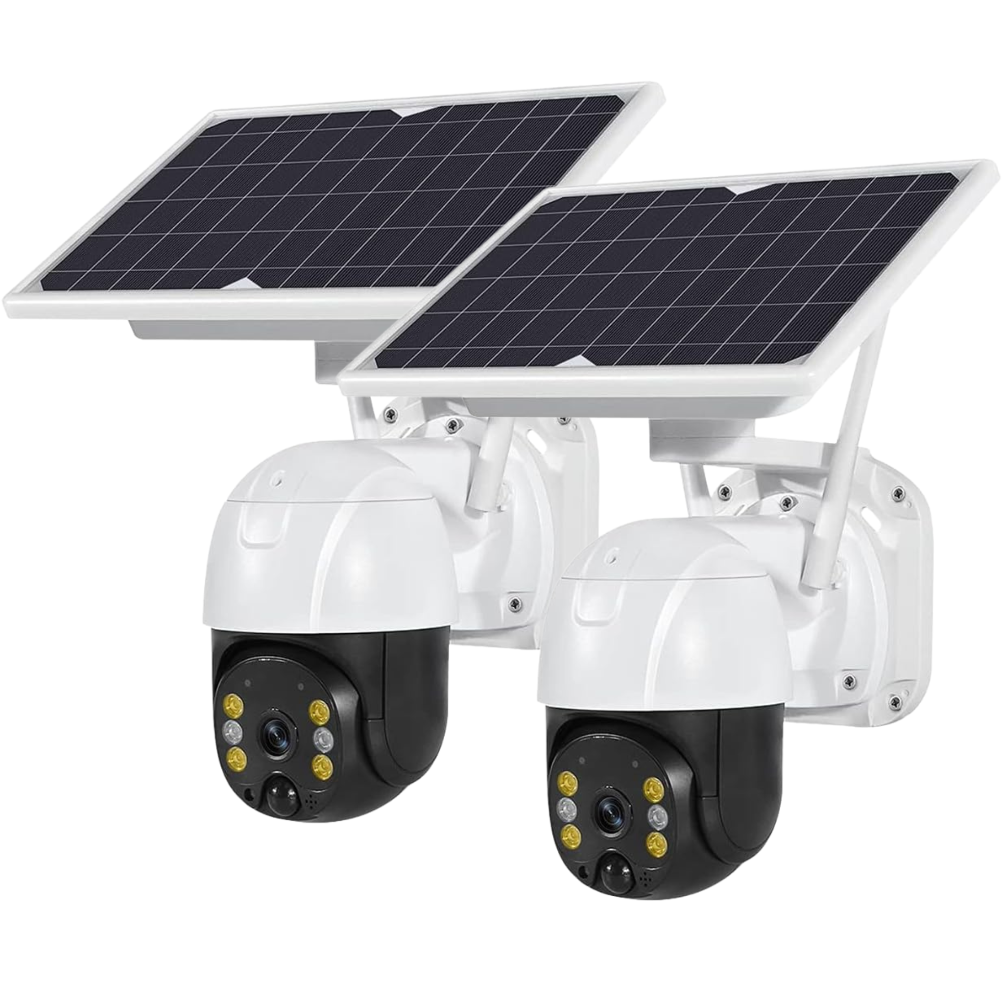 Set 2x Camera Solara 4G  Cartela SIM, Full HD1080p, 3 MP, Zoom 10X, Panou Solar 9W, IP 66, Vizualizare 350°