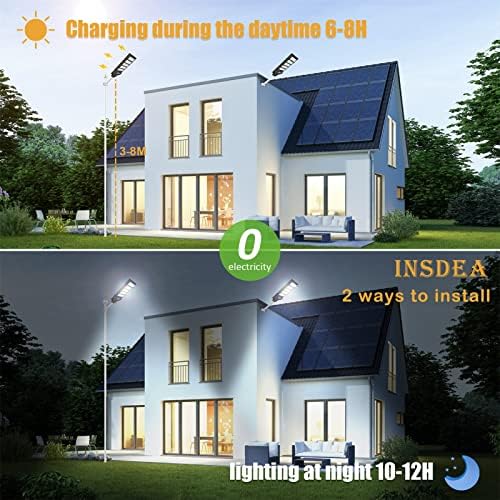 Lampa Solara Stradala LED 200W 300W 400W 600W cu Panou Solar si Telecomanda