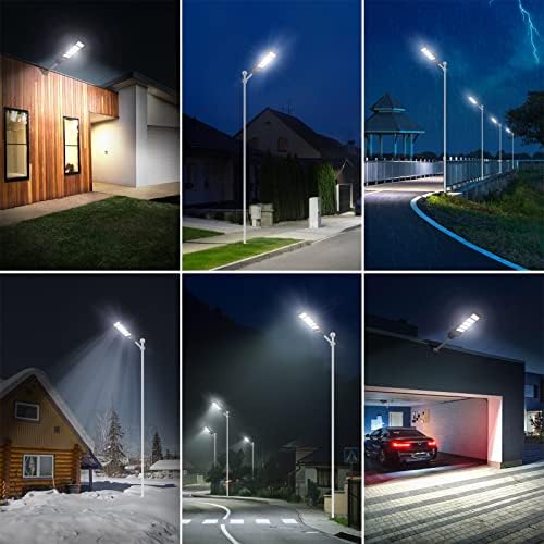 Lampa Solara Stradala 300W cu Senzor Crepuscular, Panou Solar si Telecomanda