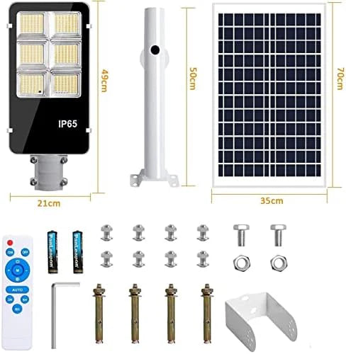 Lampa Solara JORTAN LED 200W 300W 400W cu Panou Solar si Telecomanda