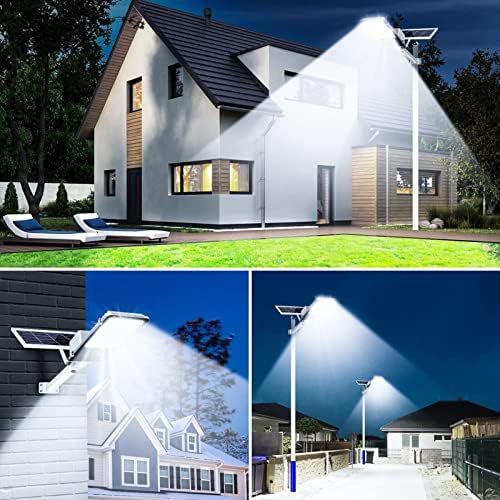 Lampa Solara LED 200W Jortan cu Panou, Telecomanda si Suport Metalic IP65 Exterior