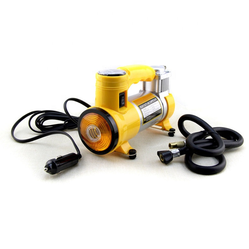 Compresor Aer Auto Portabil 12V AC PRO Cyclone cu Manometru si Lumina
