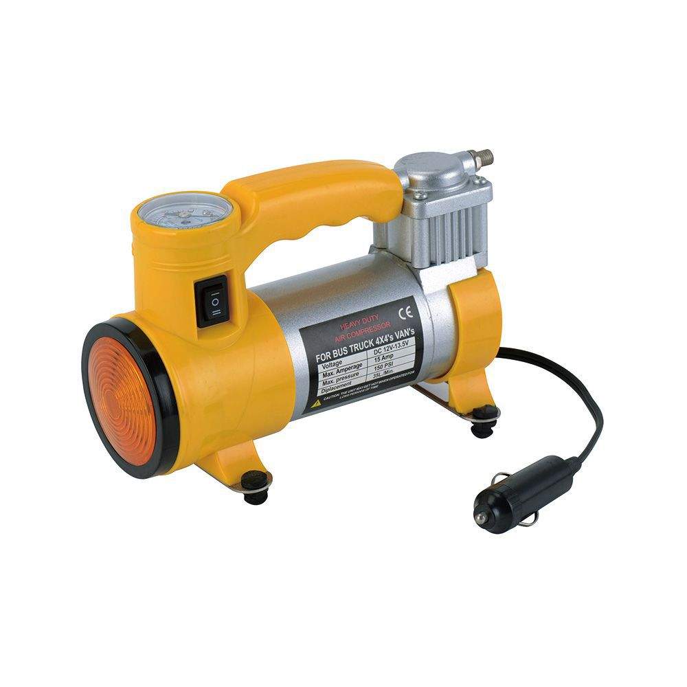 Compresor Aer Auto Portabil 12V AC PRO Cyclone cu Manometru si Lumina
