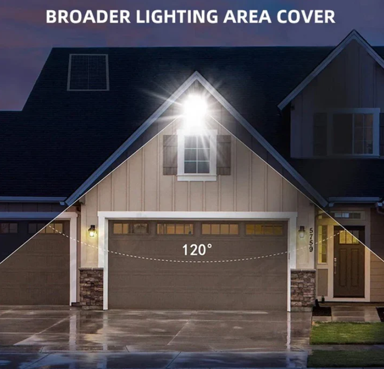 Proiector Solar LED Jortan, Putere 200W, Exterior, Impermeabil IP65, Control la Distanta, Telecomanda si Panou Solar Inclus