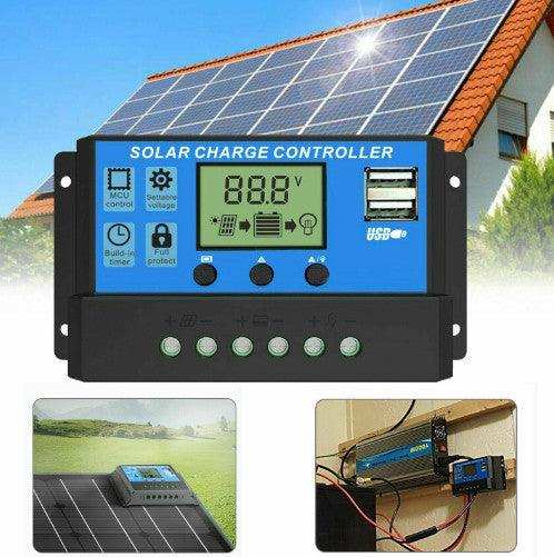 Controler 30A, Regulator Solar PWM pentru panou fotovoltaic ,720W, 24V, 165g, afisaj digital - FlashMAG