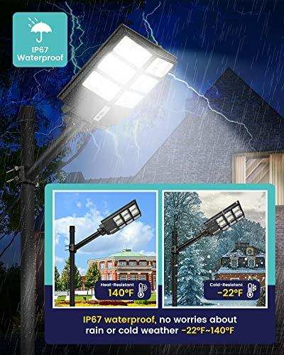 Lampa Solara Stradala DUBLA - LED 600W/800W/1000W cu Picior metalic inclus - FlashMAG