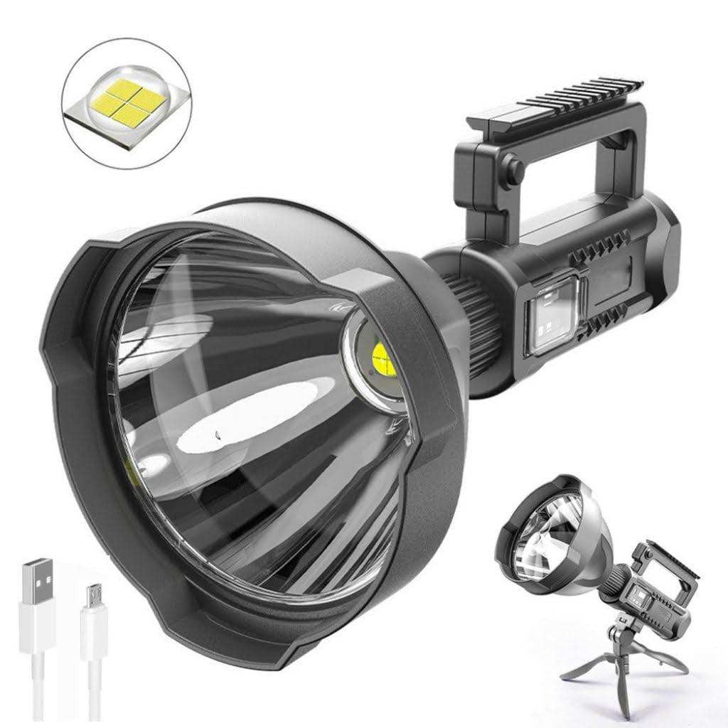 Lanterna Multifunctionala cu Trepied, Reincarcabila, Incarcare USB, 4 Moduri De Iluminat, Indicator baterie, Negru - FlashMAG