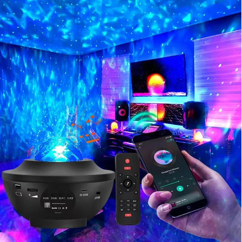 Proiector Stele Amouhom LED cu Rotatie 360 si Telecomanda