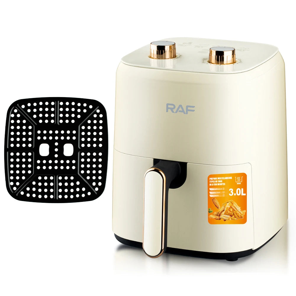 Air Fryer RAF, 3L, 1500W, Gatit Fara Ulei, Tehnologie cu Aer Cald 360°, Material Premium