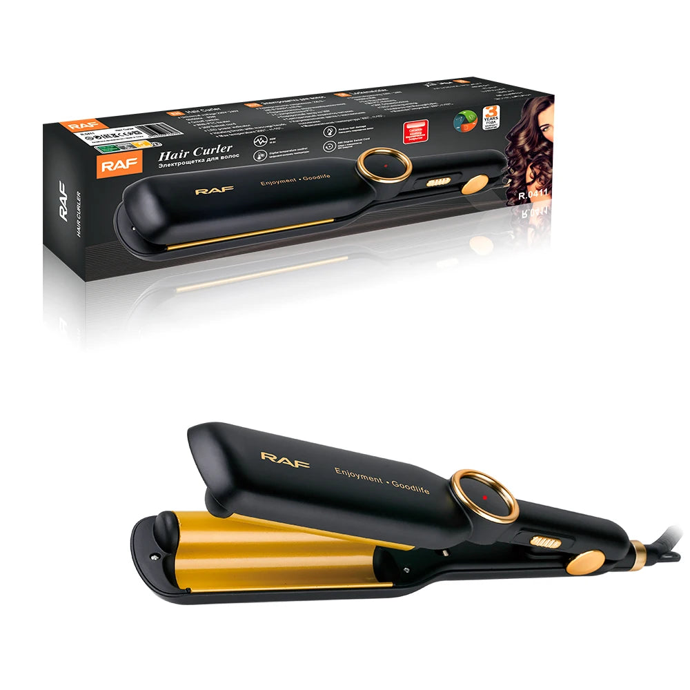 Ondulator Par Profesional RAF R0411, Invelis Ceramic, Control Digital, 35W, Temperatura Reglabila,220V