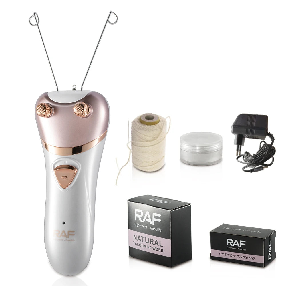 Aparat Epilare Faciala RAF R4029 cu Ata Naturala, Electric 5W, Fir Bumbac Natural