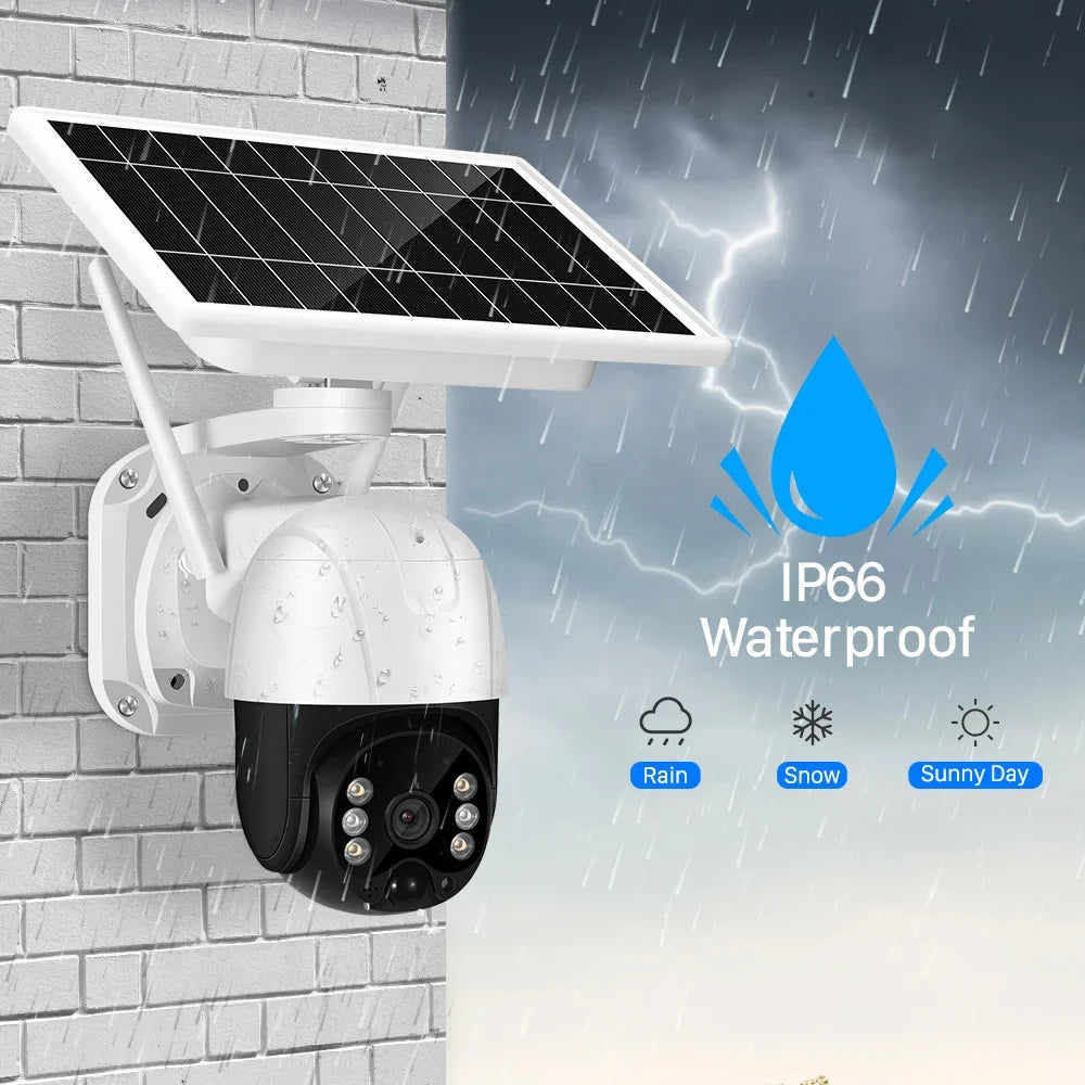 Camera Solara 4G Cartela SIM, Full HD1080p, 3 MP, Zoom 10X, Panou Solar 9W, IP 66, Vizualizare 350°