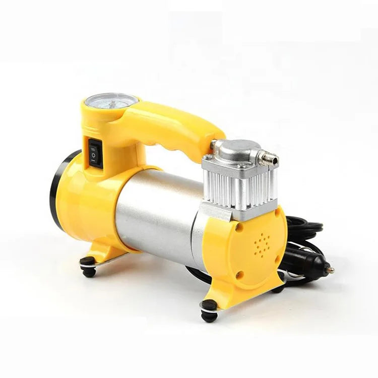 Compresor Aer Auto Portabil 12V AC PRO Cyclone cu Manometru si Lumina