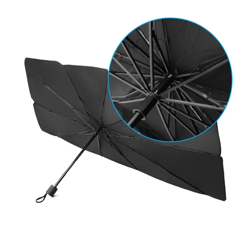 Umbrela Parasolar pentru Masina cu Protectie UV si Izolare Termica 134x60 cm