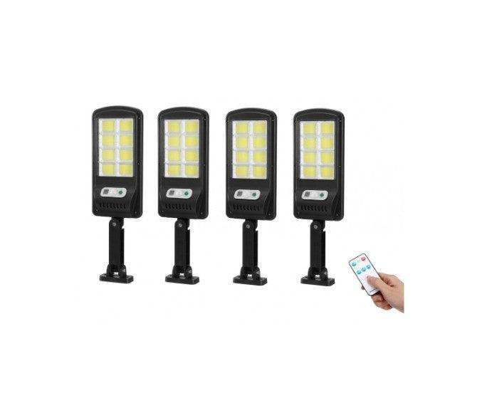 Pachet de 4 Lampi Solare, 84x225mm, 100W, 160 de LED-uri COB si Telecomanda - FlashMAG