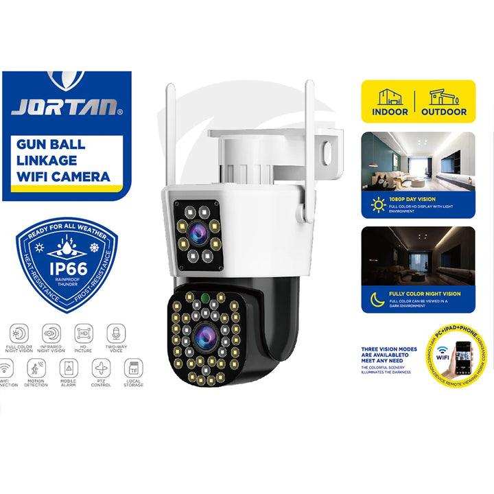 SET 3 Camera Duala WiFi Jortan - 6MP, Full HD 4K, LAN/WiFi, Viziune Nocturna, Detectare Umana - FlashMAG