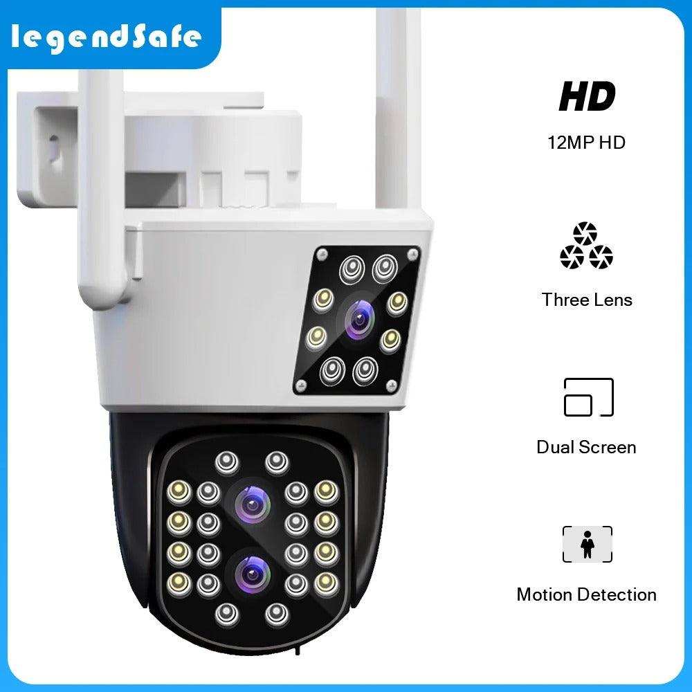 SET 3 Camera Duala WiFi Jortan - 6MP, Full HD 4K, LAN/WiFi, Viziune Nocturna, Detectare Umana - FlashMAG