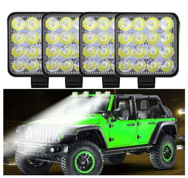 Set 4 Proiectoare LED Offroad, 48W, 12V, design elegant - FlashMAG