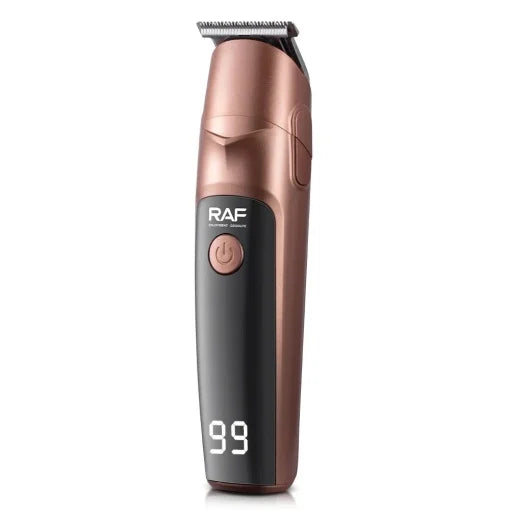 Set Profesional RAF 19 Accesorii, Aparat de Tuns si Trimmer, Lame Otel, Incarcare USB